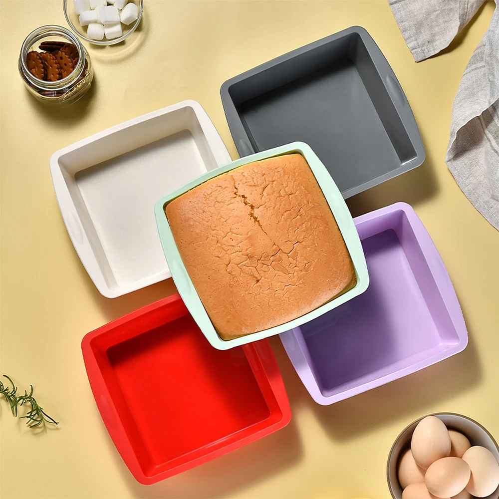 Kitchen Appliances Baking - 1/4Pcs Silicone Square Cake Mold Easy