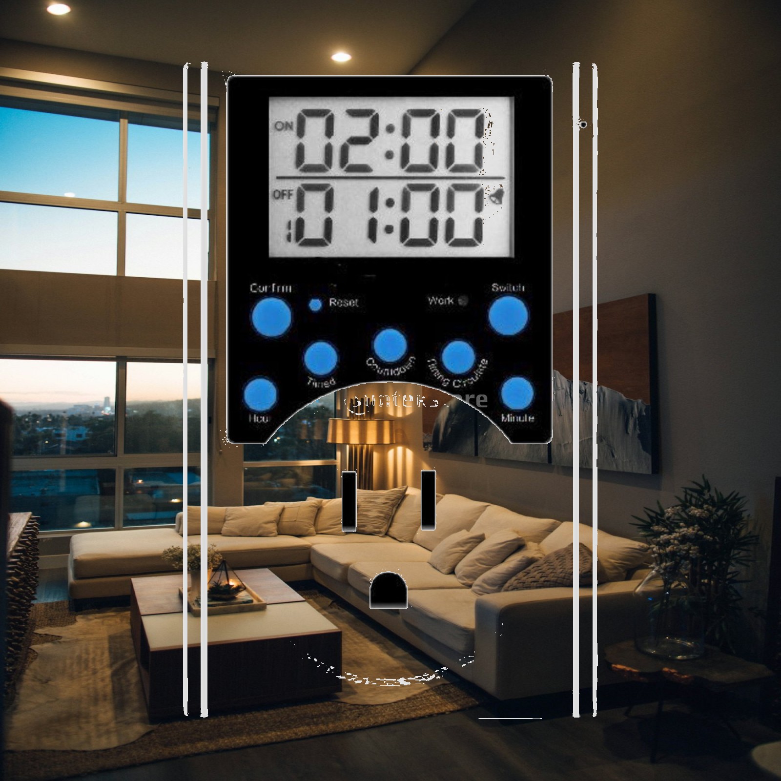 Kitchen Appliances Outlet - Digital Timer Outlet for Lamps Fans