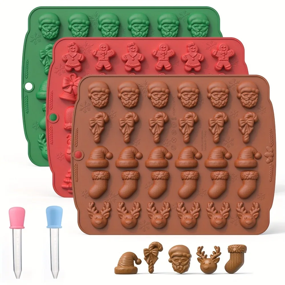 Kitchen Appliances Baking - Christmas Silicone Chocolate Mold Gingerbread Man
