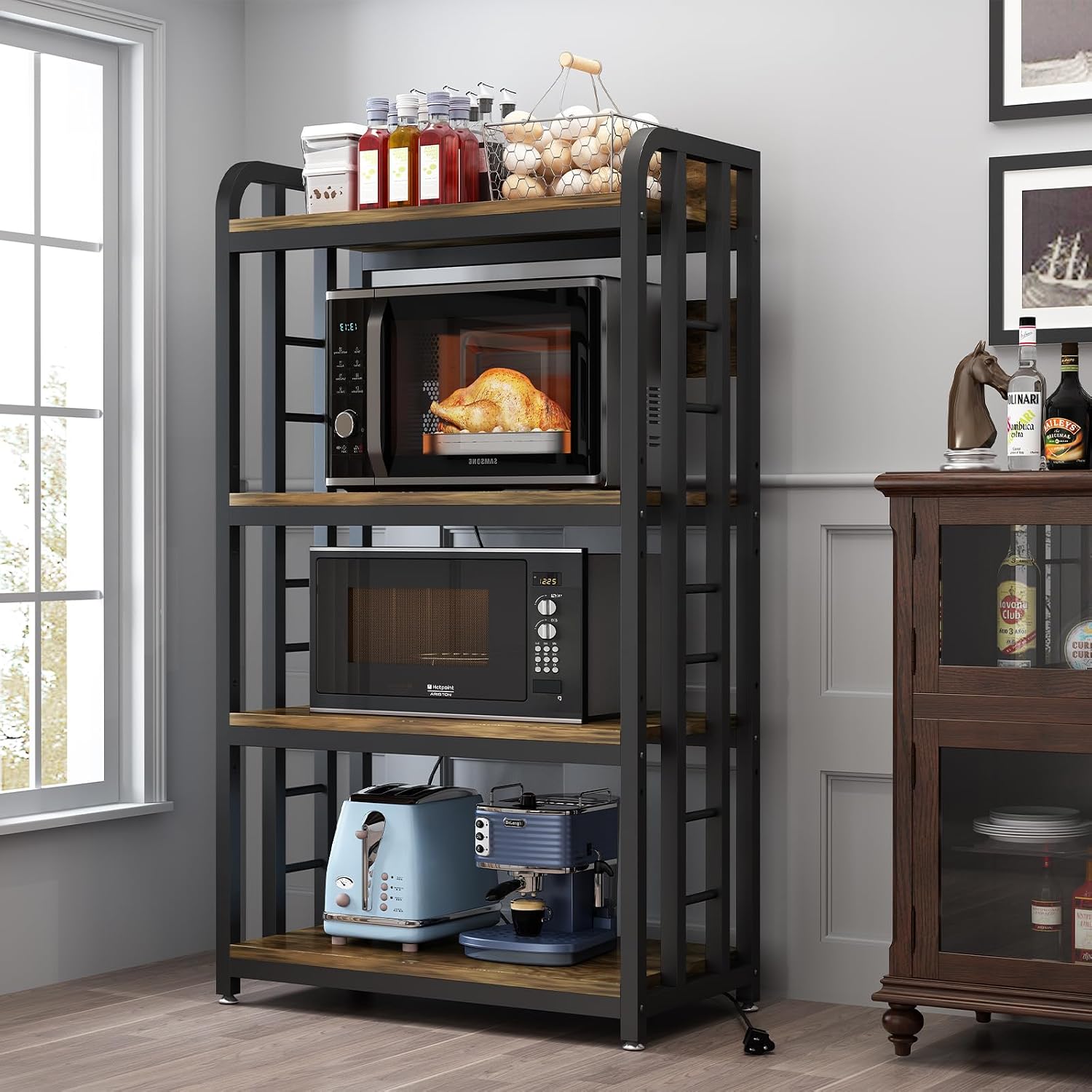 4 Tier Kitchen Bakers Rack Wit - Kitchen Appliances Outlet recension och pris