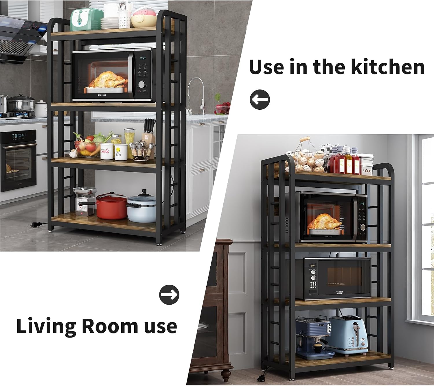 4 Tier Kitchen Bakers Rack Wit - Kitchen Appliances Outlet recension och pris