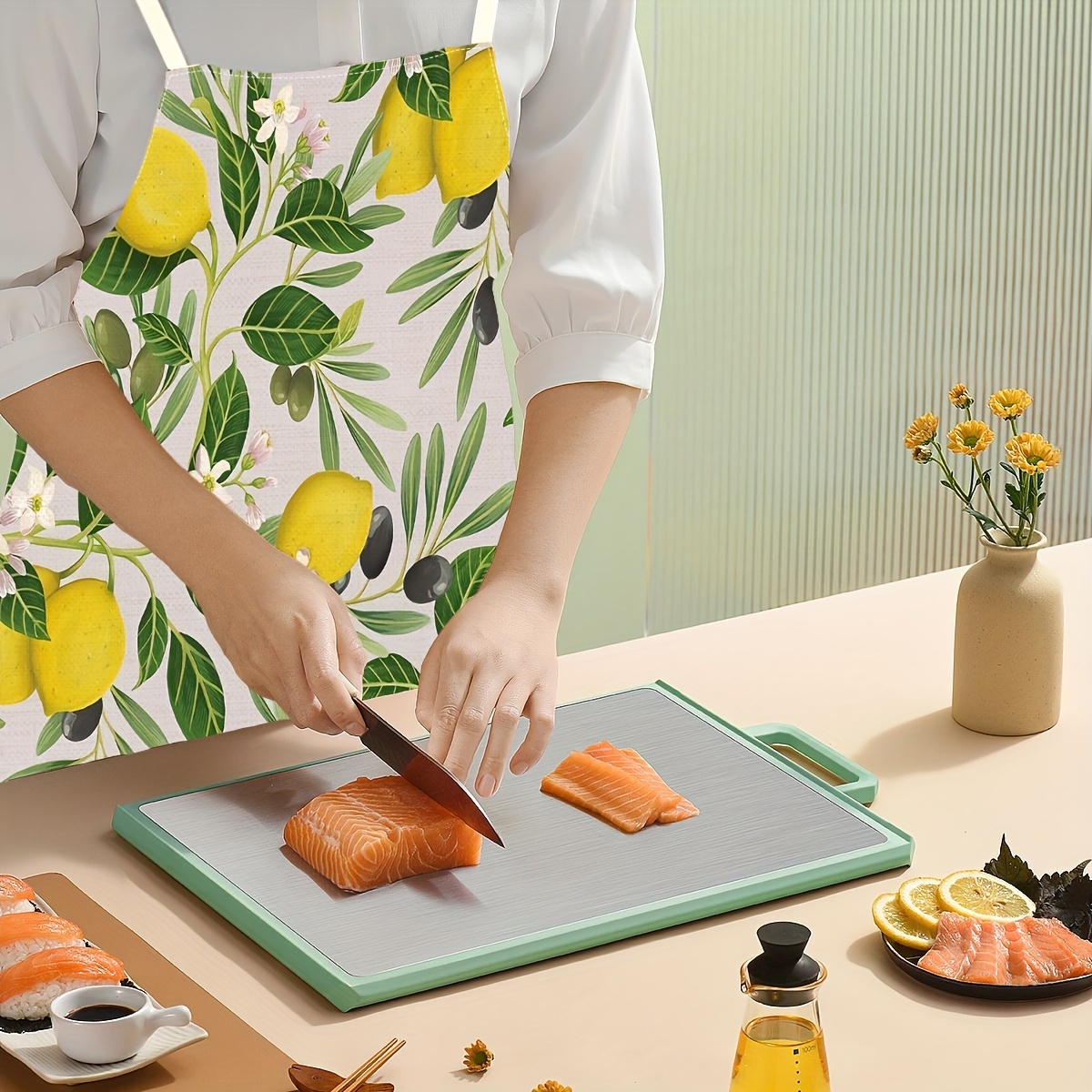 1pc Lemon and White Flower Gre - Kitchen Appliances Hobart recension och pris
