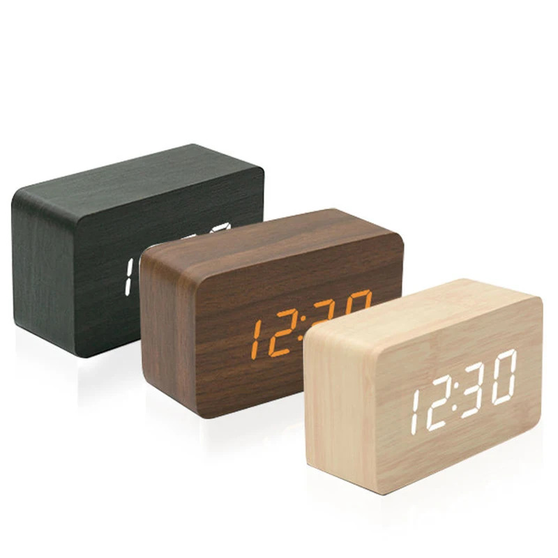 Wooden Digital Alarm Clock for - Kitchen Appliances Vintage recension och pris